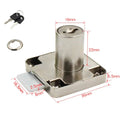Zinc Alloy Drawer Lock with 2 Keys – Cabinet & Desk Security Cabinet Drawer Lock Axl Small