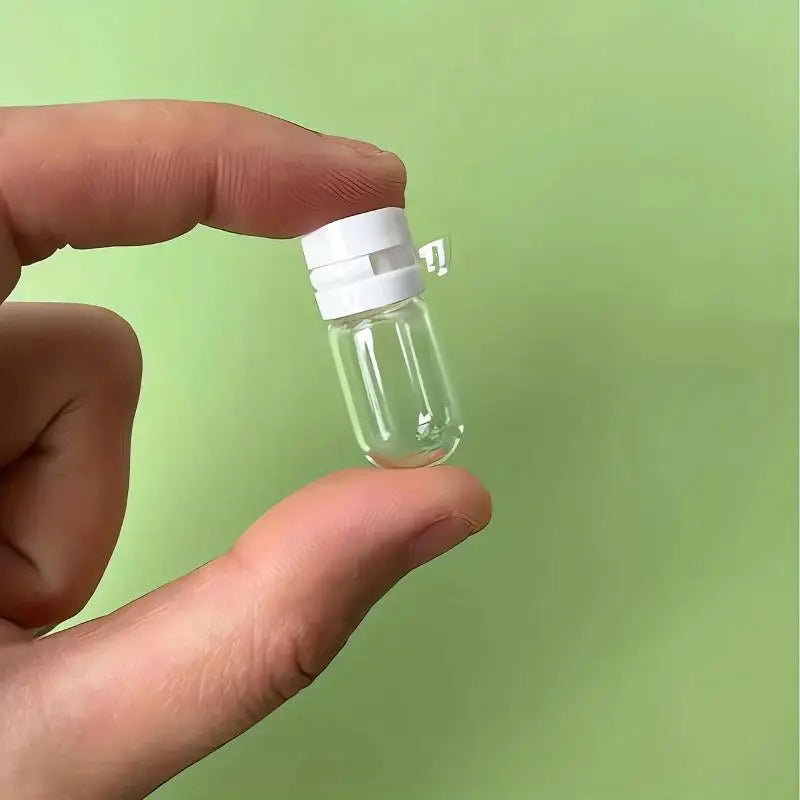 10-Pack 2ml Leak-Proof Glass Travel Bottles with Flip-Top Cap Travel Bottle Set Axl