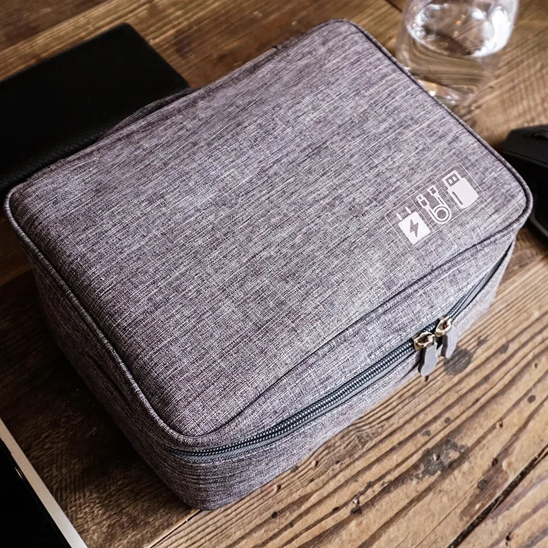 Travel Cable Organizer Bag – USB, Cord & SD Card Storage Cable Organizer Bag Axl