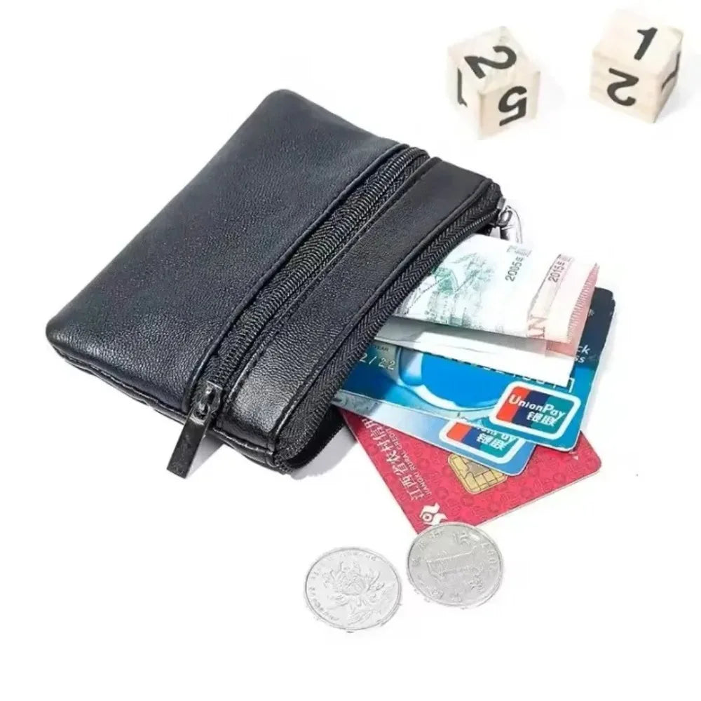 Unisex PU Leather Coin Purse & Key Holder – Zipper Mini Wallet Coin Purse Wallet Axl