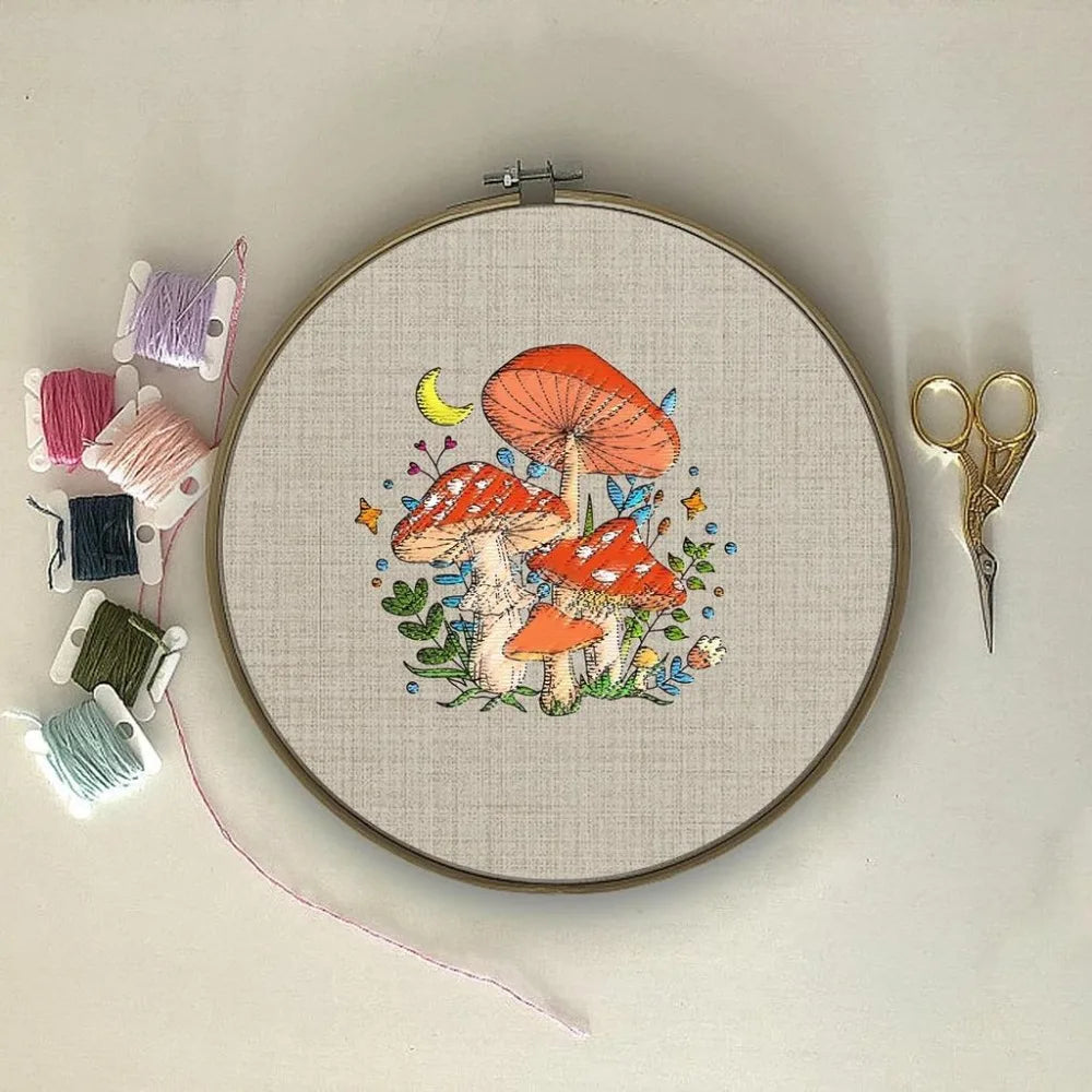 Fantasy Mushroom Water-Soluble Embroidery Stabilizers – 4 Sheets Embroidery Stabilizer Axl