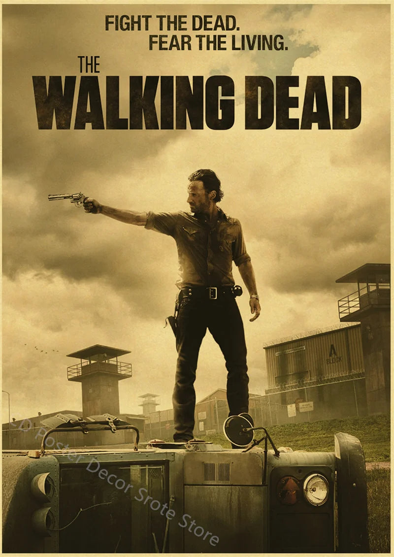 Walking Dead Retro Vintage Poster | Wall Art Print A3/A4