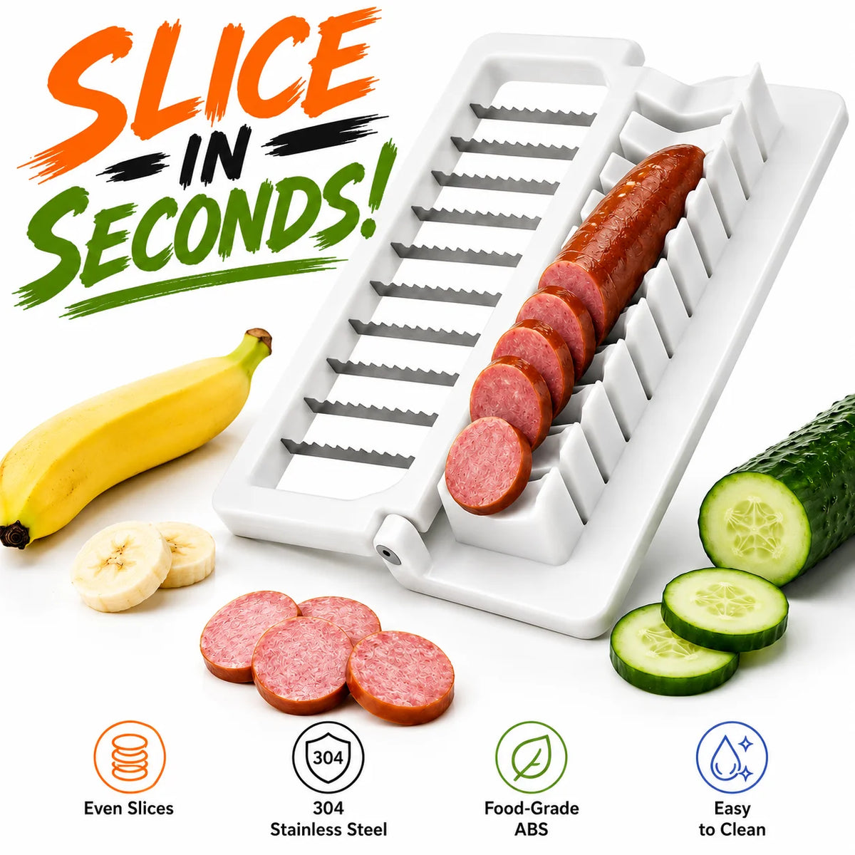 Wavy Crinkle Cutter Slicer – Fries, Veggies & Hot Dog Chopper Crinkle Cutter Slicer Axl 1 PACK