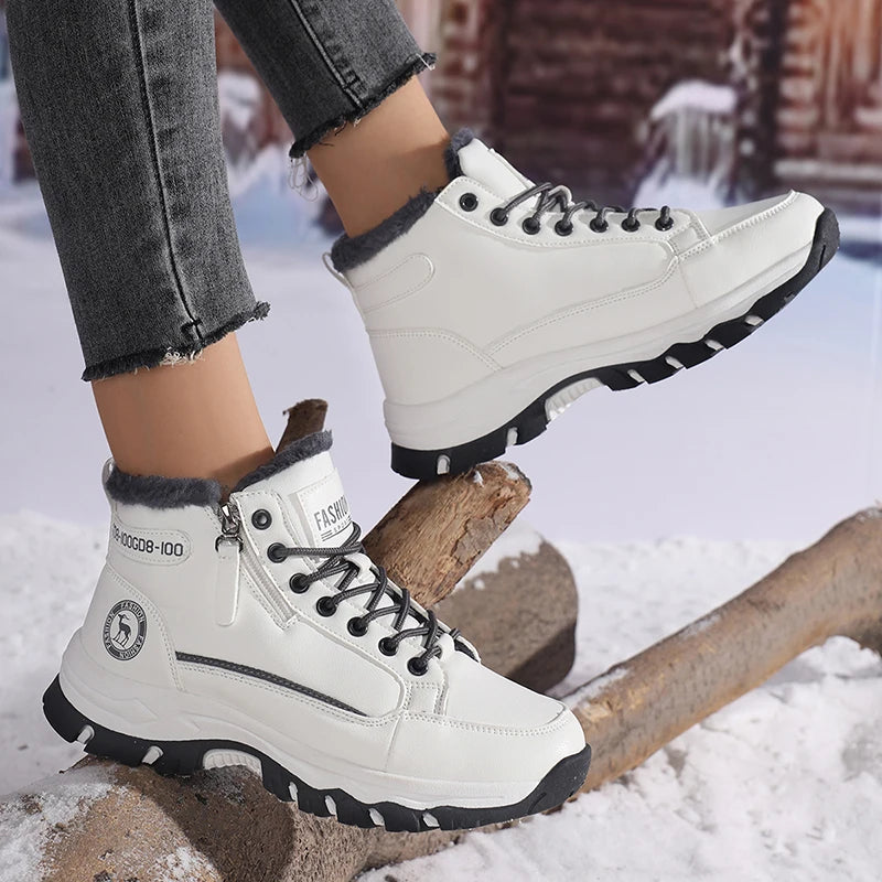 Women's Winter Plush Platform Snow Boots | Waterproof Non-Slip Women's Snow Boots Axl