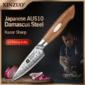 XINZUO 3.5" Damascus Paring Knife – 67-Layer AUS10 Steel Damascus Paring Knife Axl China Mainland 3.5 inch