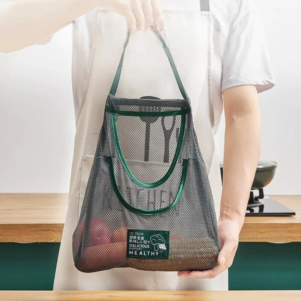 Reusable Hanging Mesh Bag – Breathable Fruit & Vegetable Net Produce Storage Bag Axl