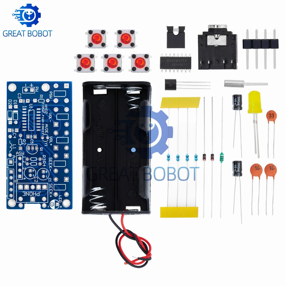 Wireless Stereo FM Radio Receiver Module PCB 76–108MHz DIY FM Receiver Module Axl