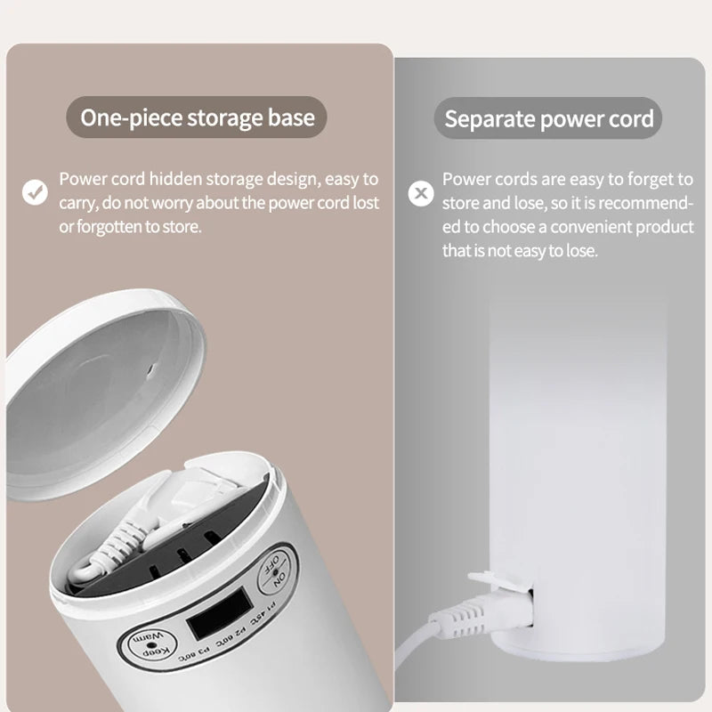 Portable Mini Electric Travel Kettle – 350ml Stainless Steel Cup Electric Travel Kettle Axl