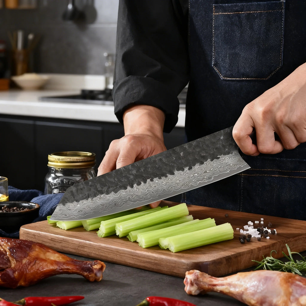 67-Layer Damascus Kiritsuke Chef Knife – Forged Steel 20.5cm Damascus Chef Knife Axl