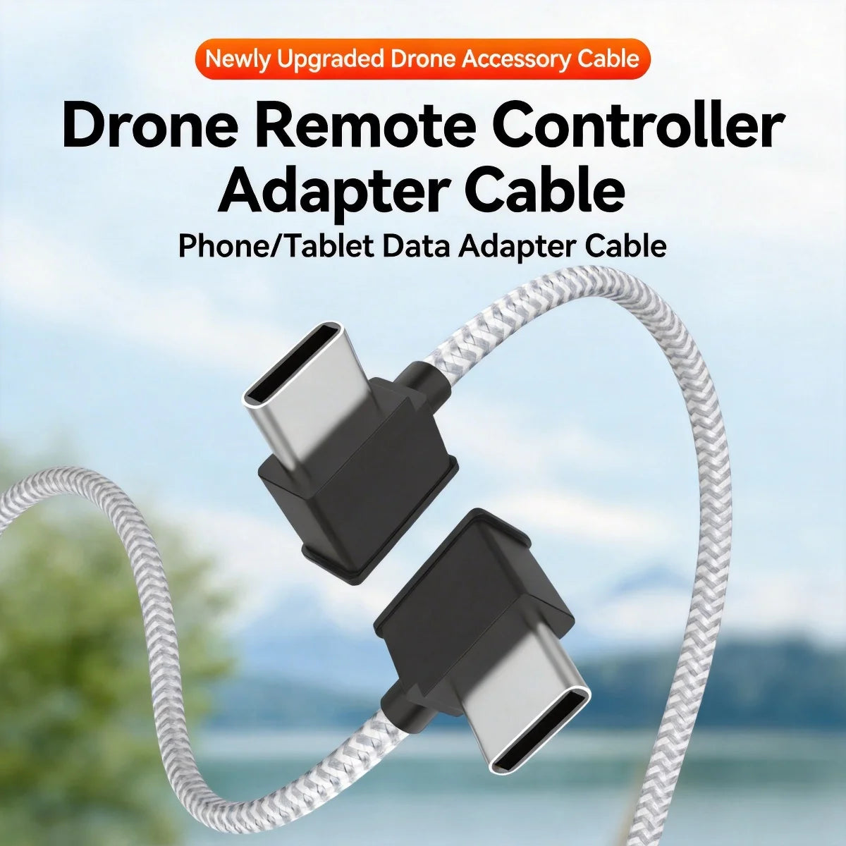 Nylon Braided USB-C Cable for DJI Mavic 3, Air 2, Air 2S & Mini 2 Drone Accessory Cable Axl