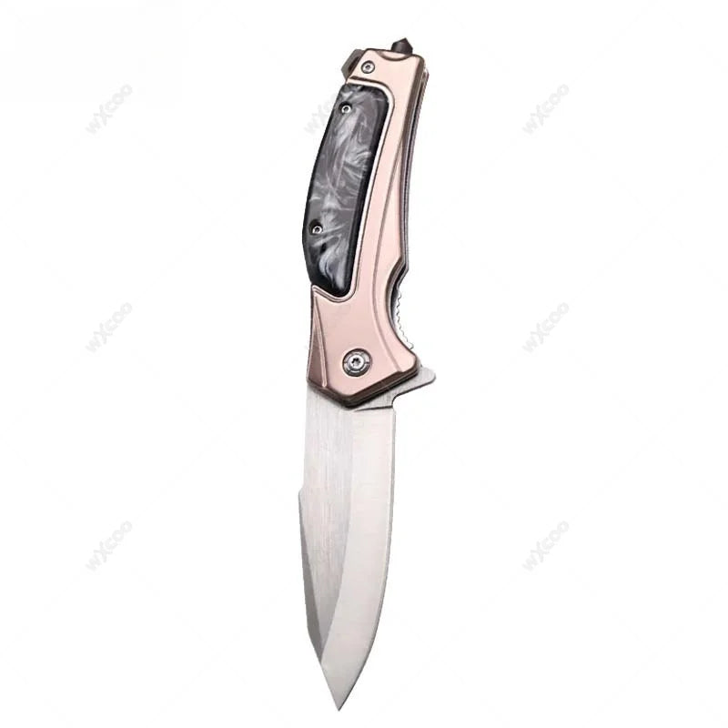 WXCOO Forged Kitchen Chef Knife & Folding Knife Set | Wood Handle Kitchen Knife Set Axl Folding Knife