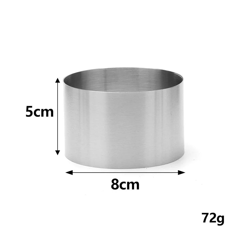 Seamless Stainless Steel Cake Ring Mold | 6 7 8 9cm Cake Ring Mold Axl 8cm