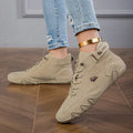 AZGB Women's Flat Ankle Boots – Lace-Up Casual Street Style Women's Ankle Boots Axl All Khaki 43