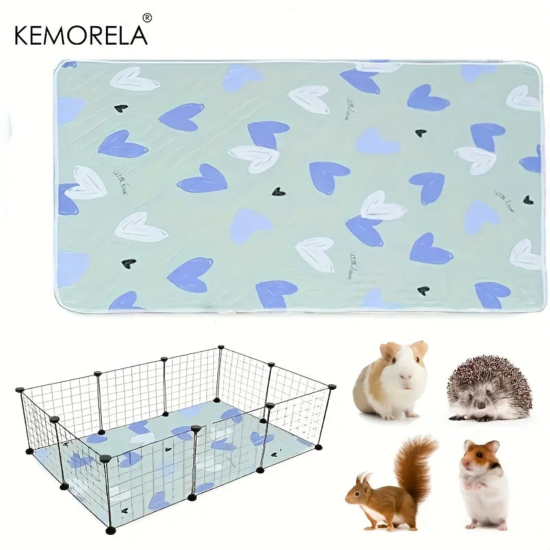 Washable Guinea Pig & Hamster Cage Mat – Non-Slip 31"×47" Small Pet Cage Mat Axl