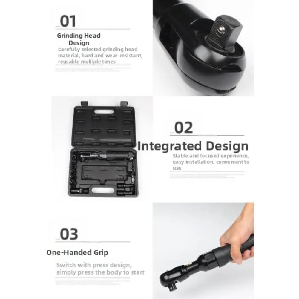 Pneumatic Air Ratchet Wrench 1/2" Drive 90NM | Adjustable Torque Pneumatic Air Ratchet Axl