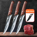 Forged Stainless Steel Butcher Knife – Meat & Bone Cleaver Butcher Kitchen Knife Axl 3pcs