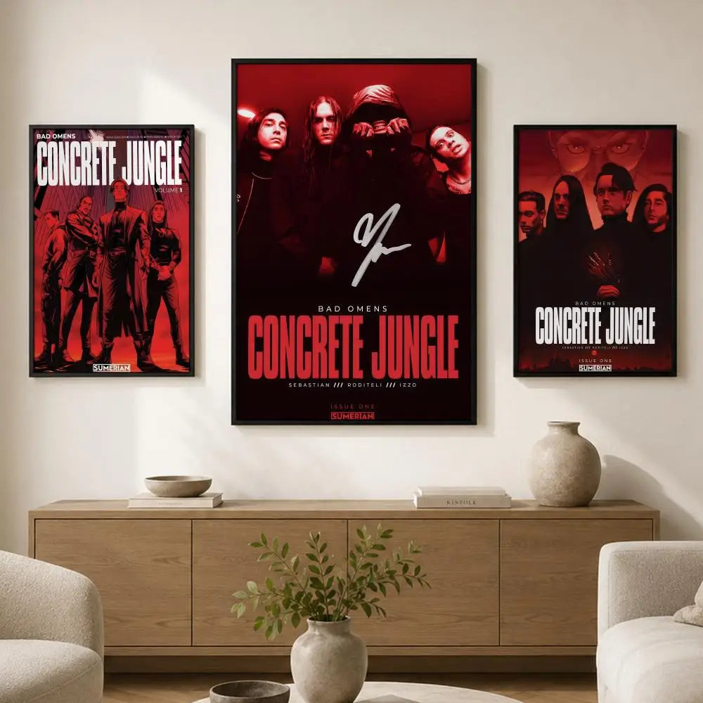 Bad Omens Band Poster – Waterproof PVC Peel-and-Stick HD Art Wall Art Poster Axl