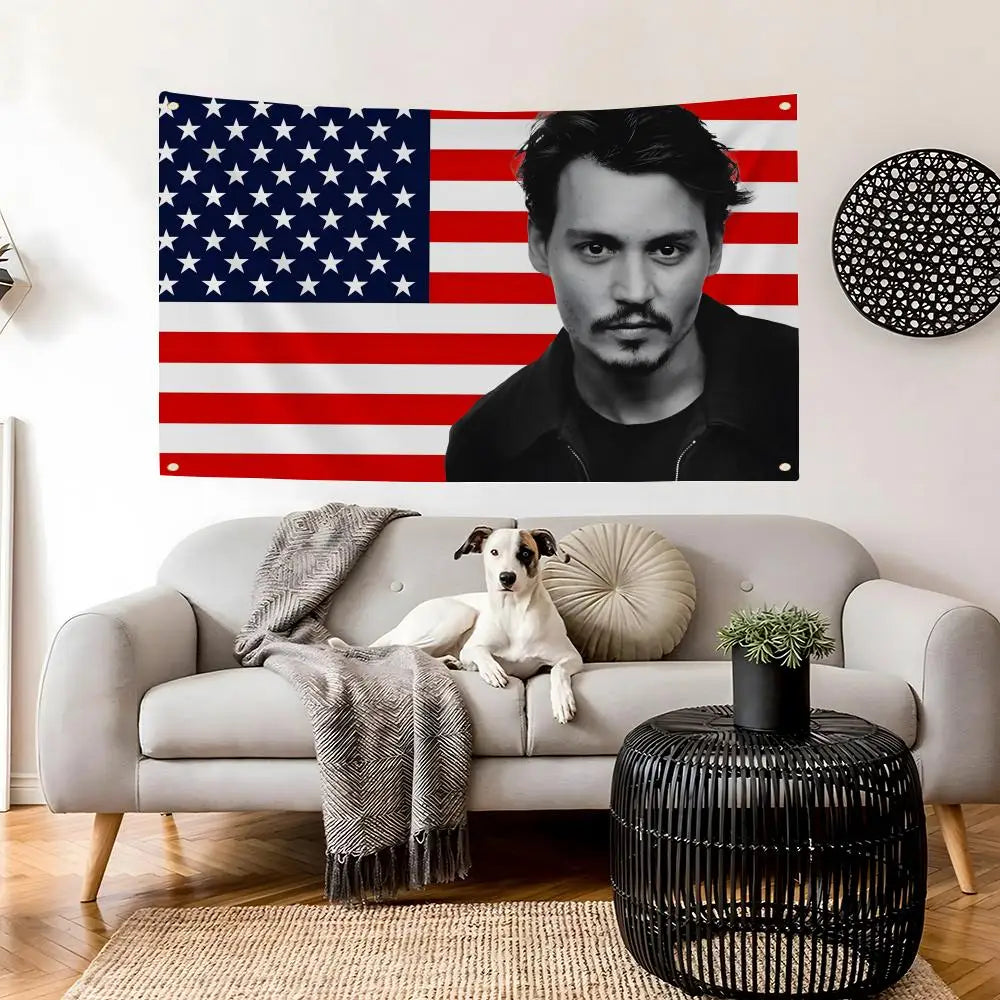 Johnny Depp Fan Flag – Indoor & Outdoor Wall Art Banner Fan Art Flag Axl