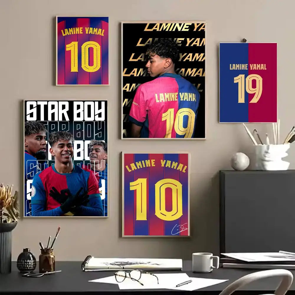 Lamine Yamal Football Star Canvas Wall Art Poster – Unframed Canvas Wall Art Axl