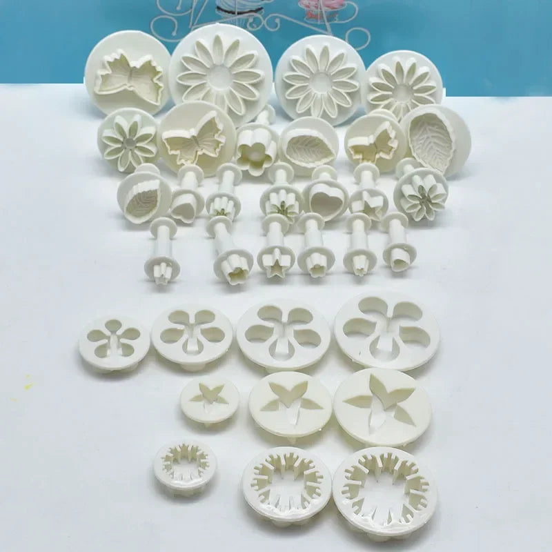 33-Piece Fondant Plunger Cutter Set – Cake Decorating Kit Fondant Cutter Set Axl