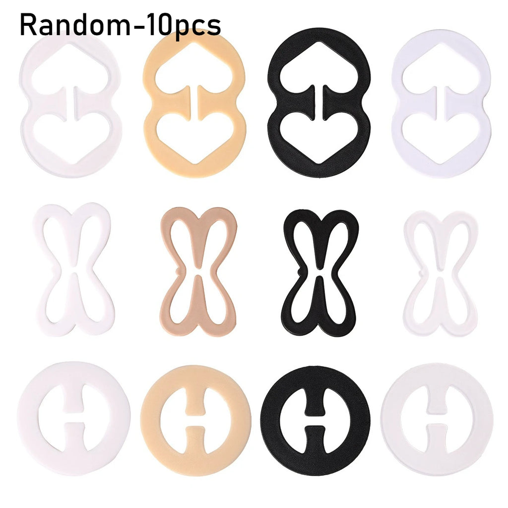 10-Pack Invisible Bra Shoulder Clips – Anti-Slip Strap Holders Bra Strap Clips Axl Random-10pcs