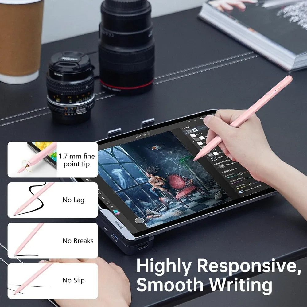 FZOLZO iPad Stylus Pen – Palm Rejection & Tilt Sensitivity iPad Stylus Pen Axl