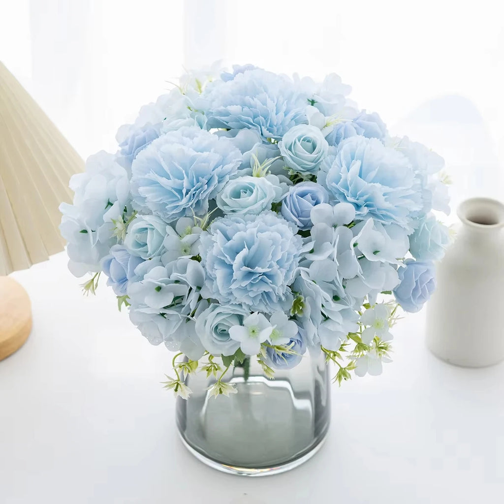 Artificial Silk Carnation Rose Bouquet – Wedding & Home Decor Artificial Flower Bouquet Axl
