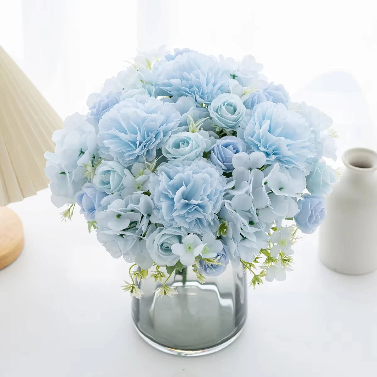 Artificial Silk Carnation Rose Bouquet – Wedding & Home Decor Artificial Flower Bouquet Axl