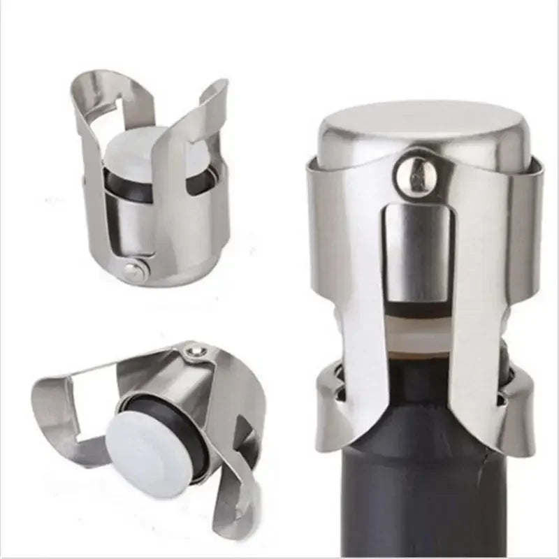 Stainless Steel Champagne Bottle Stopper – Vacuum Seal Bottle Stopper Axl
