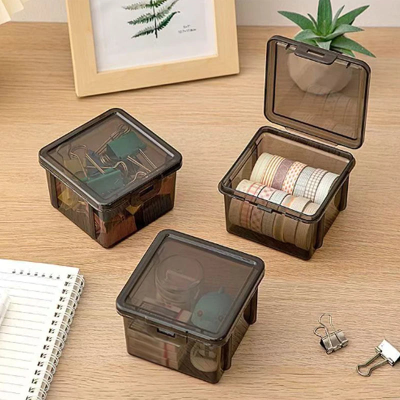 Clear A4 Document Storage Box – Transparent Desktop File Organizer Desktop File Organizer Axl