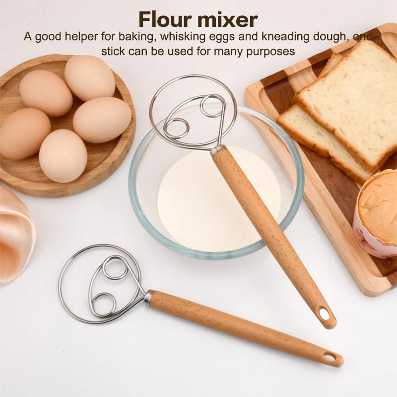 10-Inch Danish Dough Whisk | Stainless Steel Bread Mixer Danish Dough Whisk Axl