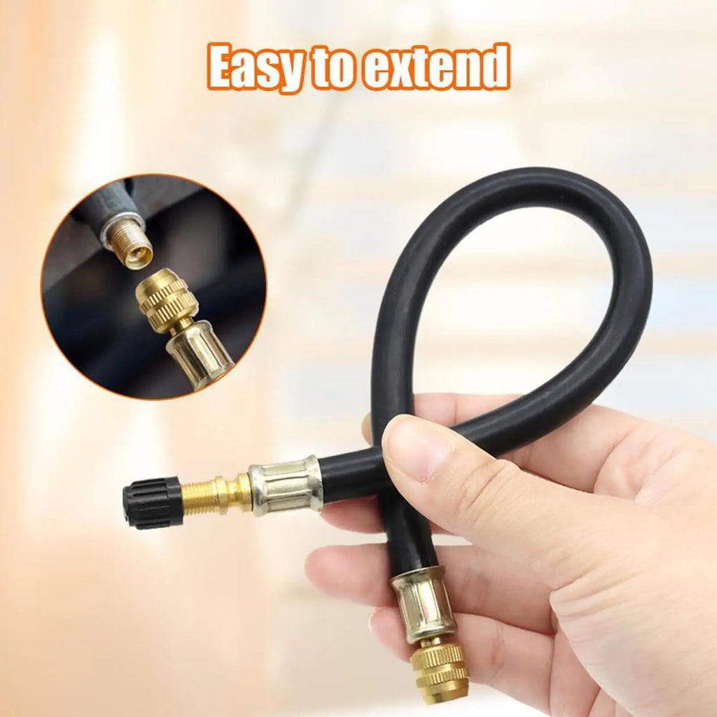 Flexible Tire Valve Stem Extender – Rubber & Brass Adapter Tire Valve Extender Axl