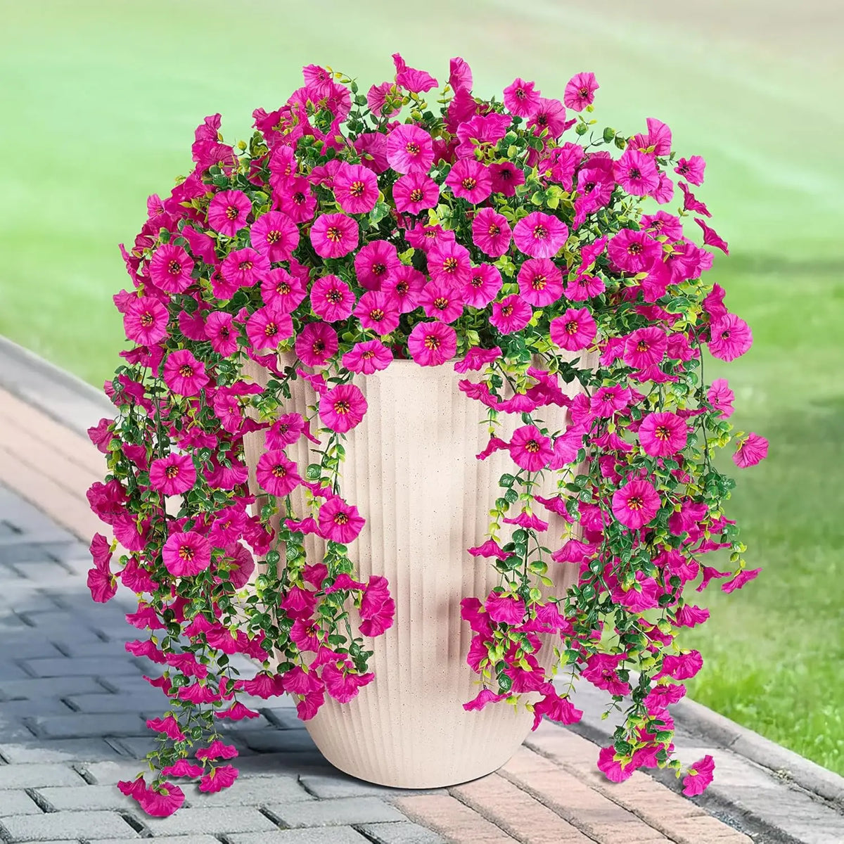 Artificial Morning Glory Vine – Colorful Faux Flower Garland Artificial Flower Vine Axl