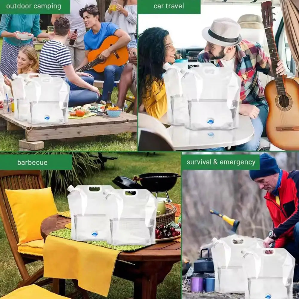 Foldable Camping Water Bag 5L & 10L – Collapsible Storage Bag Collapsible Water Bag Axl