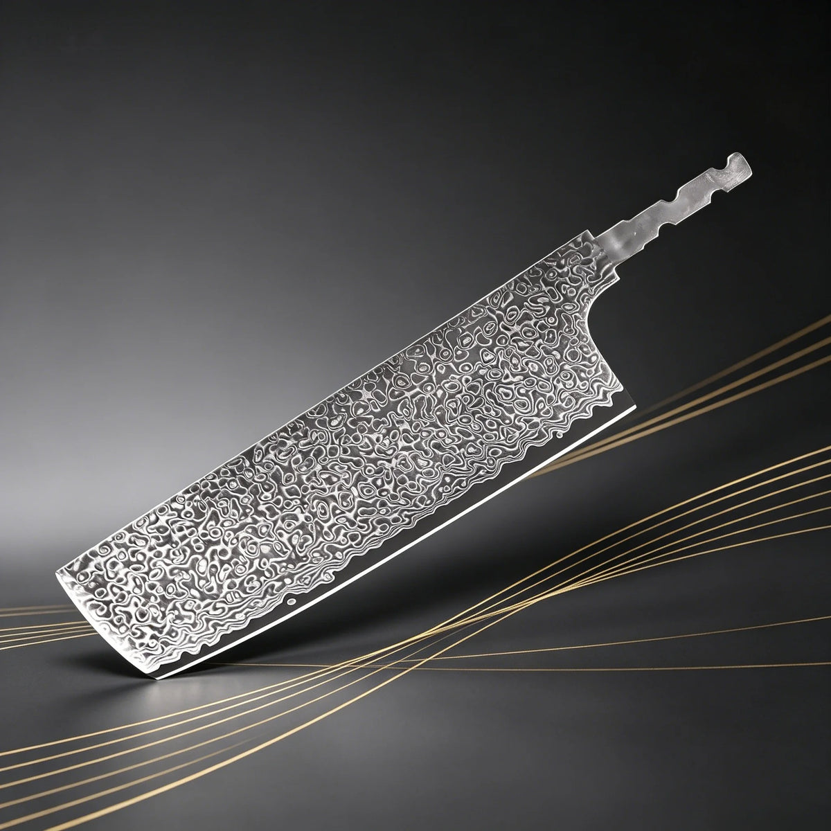 Hand-Forged Damascus Steel Unfinished Cleaver Blade Blank Knife Making Blank Axl Nakiri Blade