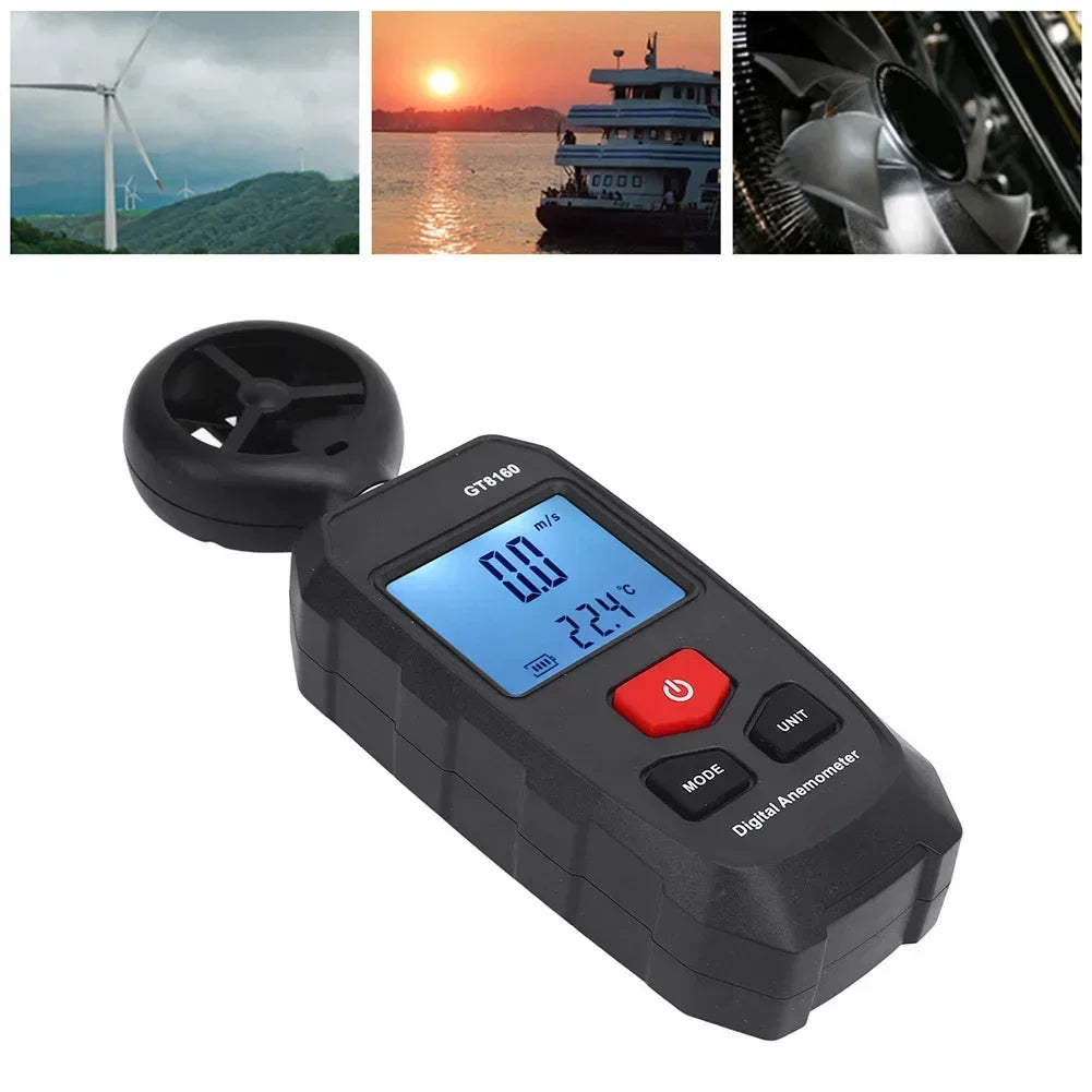 GT8160 Digital Handheld Anemometer – Wind, Temp & Humidity Digital Anemometer Axl