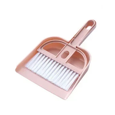 Mini Broom & Dustpan Set – Pet Cage & Desktop Keyboard Cleaner Mini Broom Set Axl Pink