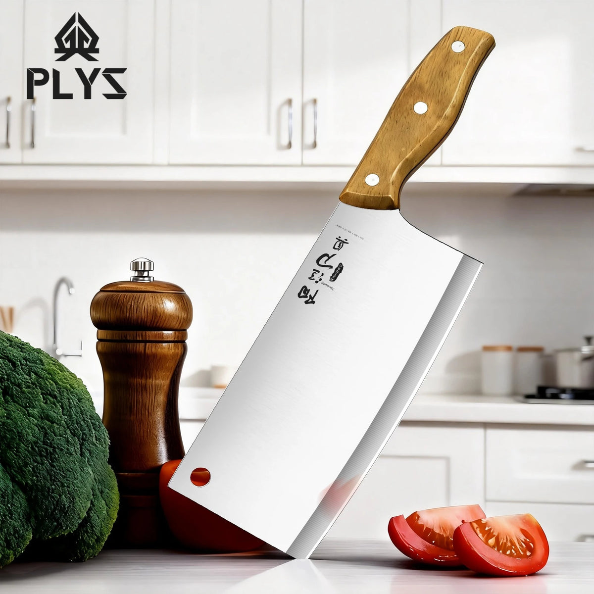 PLYS Chef Knife – Stainless Steel & Wood Handle | 17.5cm Chef Knife Axl
