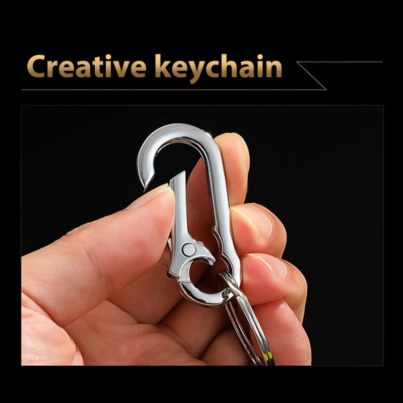 Stainless Steel Gourd Carabiner Keychain – Belt Clip Anti-Lost Carabiner Keychain Axl