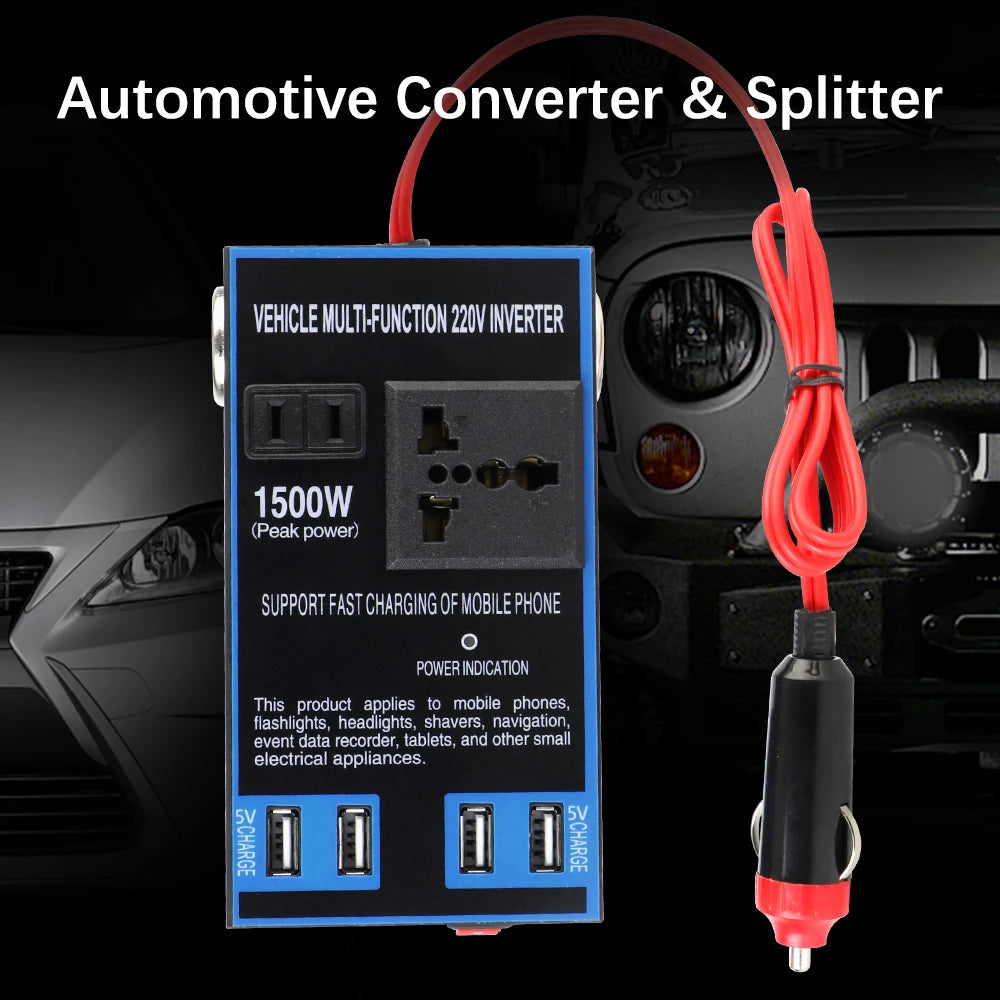 200W Car Power Inverter DC 12V/24V to AC 110V/220V + USB Car Power Inverter Axl