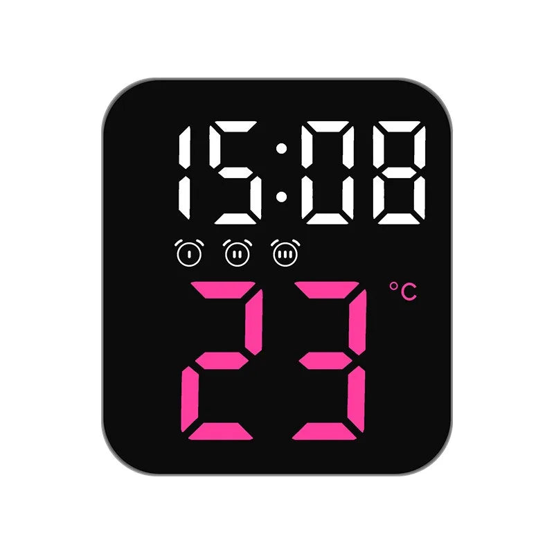 LED Digital Alarm Clock with Temperature Display & Backlight Digital Alarm Clock Axl Rose Red