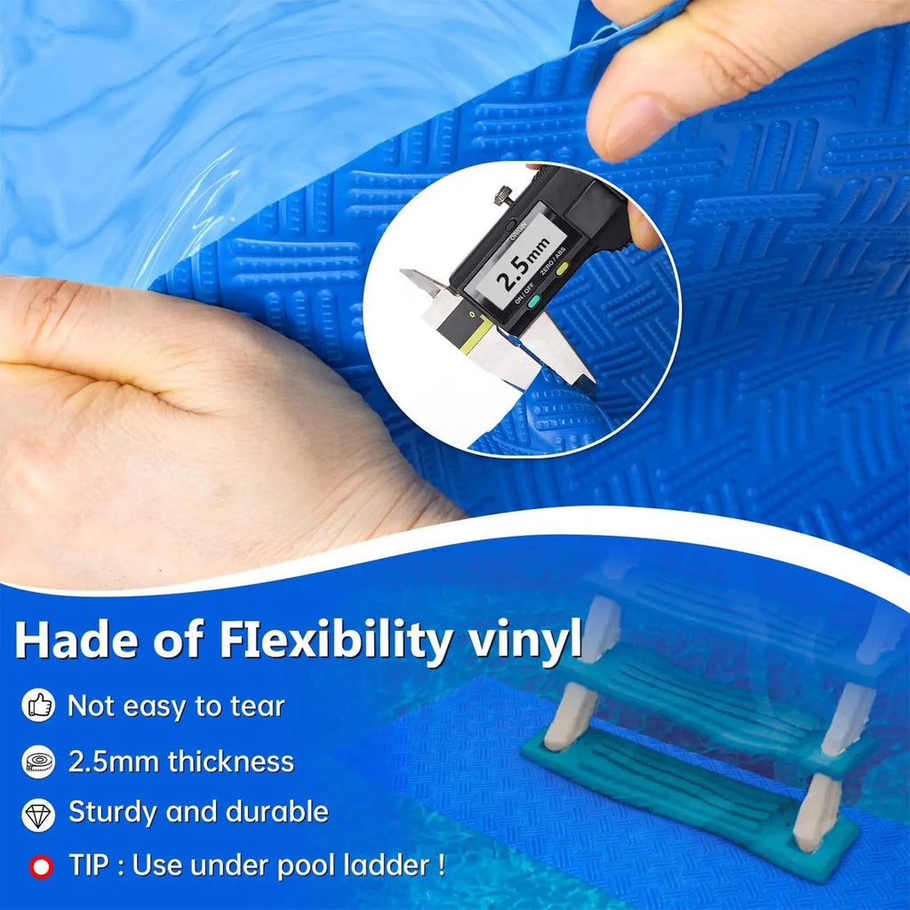 Non-Slip Pool Ladder Mat – Waterproof Anti-Slip Step Pad Pool Step Mat Axl