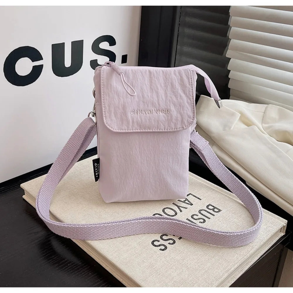 Mini Nylon Crossbody Bag – Lightweight Phone & Coin Purse Mini Crossbody Bag Axl Purple