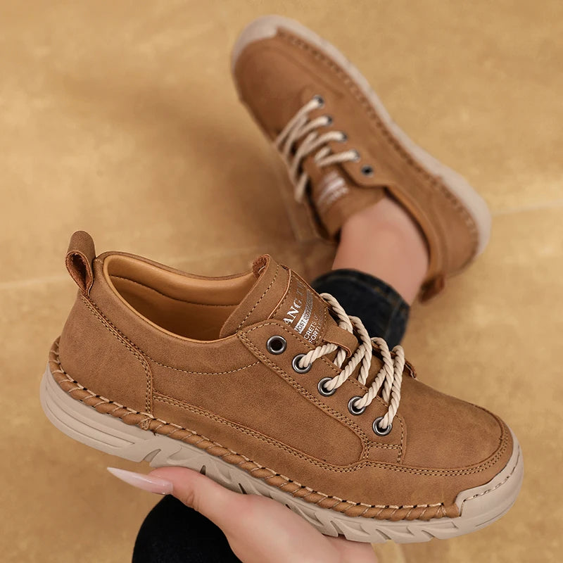 AZGB Women's Retro Casual Sneakers – Thick Sole Anti-Slip Shoes Women's Casual Sneakers Axl Coffee color 38