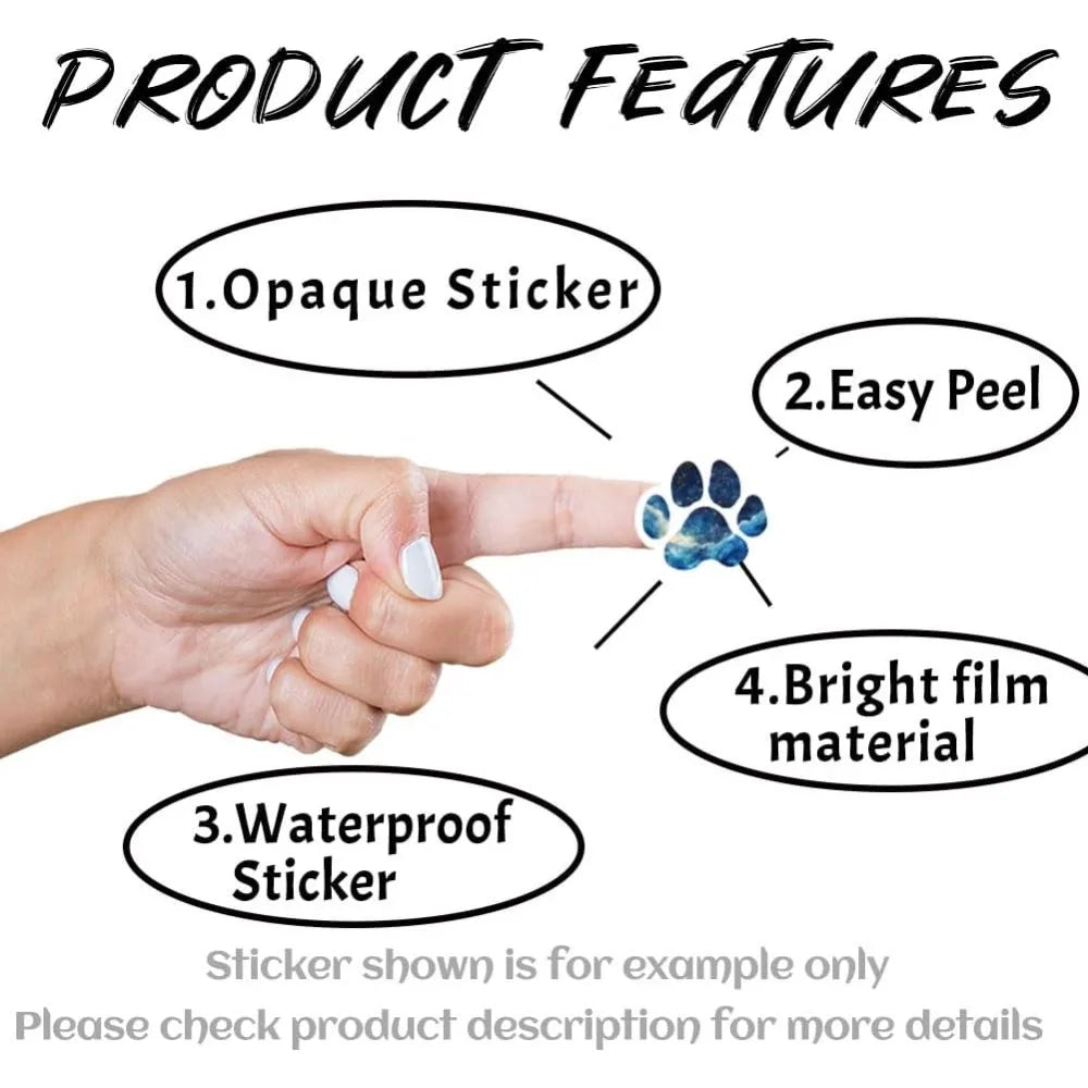 Paw Print Self-Adhesive Stickers – 20 Sheets, 320 pcs Decorative Stickers Axl