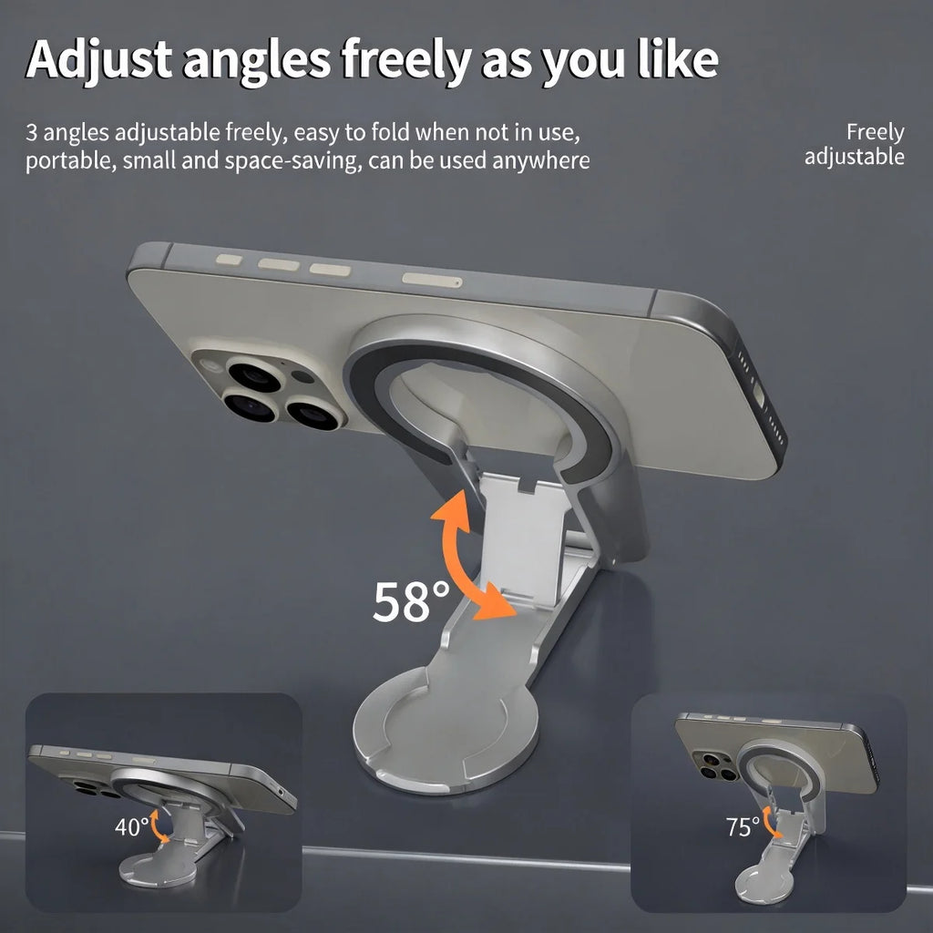 Foldable Dual Magnetic Phone Stand 360° Ring Holder for iPhone Magnetic Phone Stand Axl