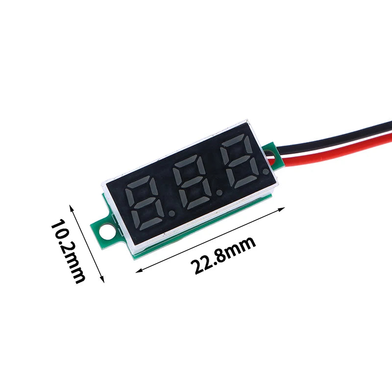 DC 2.4–40V Mini LED Digital Voltmeter – 0.28" Panel Tester LED Digital Voltmeter Axl
