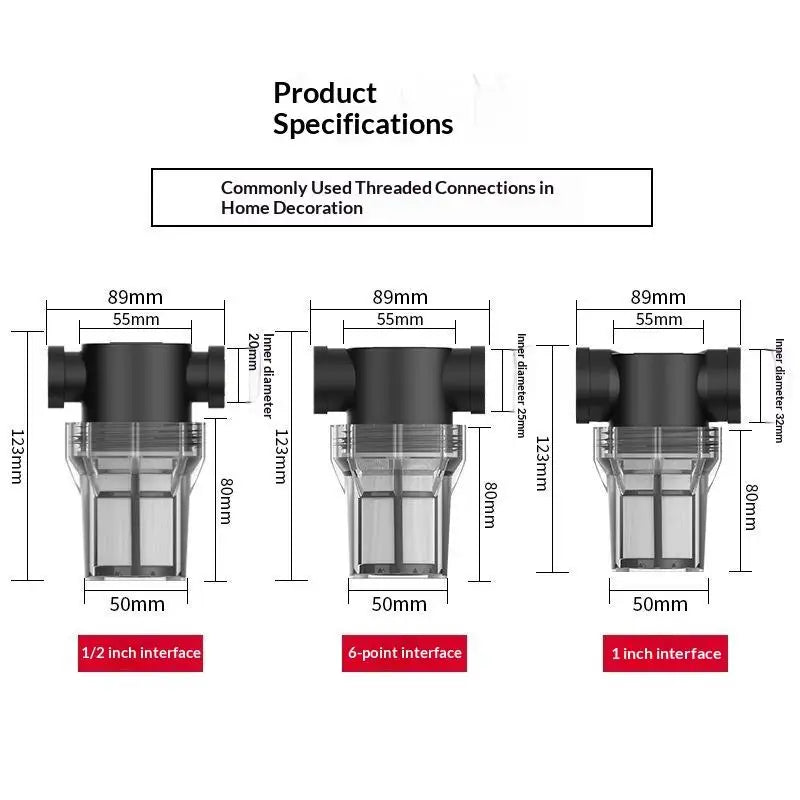 Garden Irrigation Prefilter 1/2" 3/4" 1" | Drip & Sprinkler System Irrigation Prefilter Axl