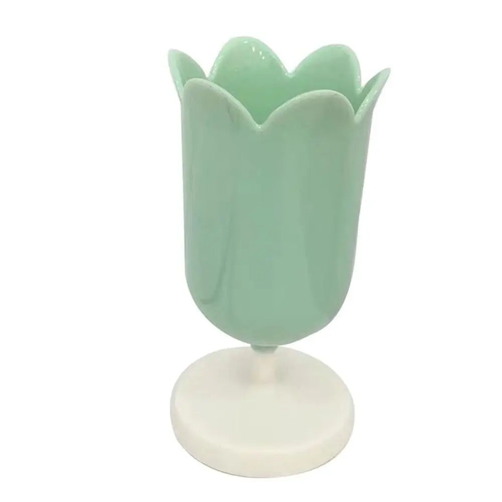 Tulip Pen Holder – Cute Desktop Organizer & Makeup Brush Pot Desktop Pen Holder Axl green