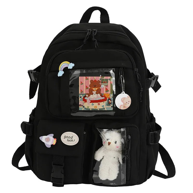 Cute Girls School Backpack – Teen & Women Laptop Bag Girls School Backpack Axl black-1pcs
